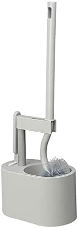RUVOO Toilet Brush with No-Slip Handle and Holder
