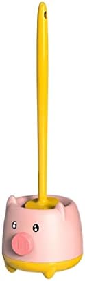 TOMYEUS Wall-Mounted Toilet Brush with Base Yellow