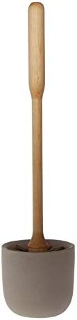 Iris Hantverk Birch Wood Toilet Brush and Soft Concrete Cup