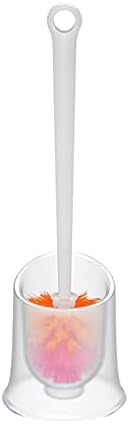 TOMYEUS Toilet Brush with Holder Set Long Handle 360 Cleaning Tool