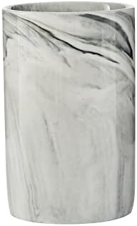 Wongwongcat Ceramic Toothbrush Holder with Marble Pattern - 300ml Grey