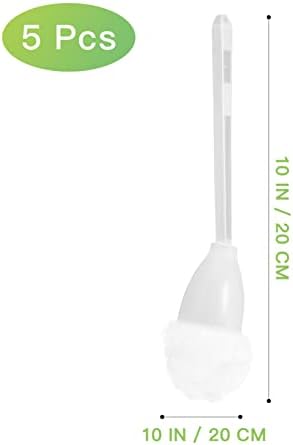 Tofficu Toilet Brush 5 Pcs with Handles for Deep Cleaning