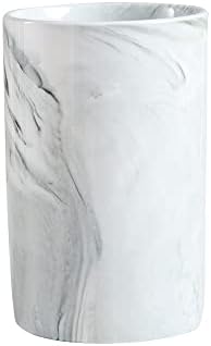 Wongwongcat Ceramic Toothbrush Holder with Marble Pattern - 300ml Grey