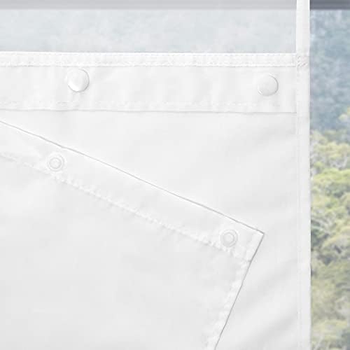 Modern Hotel Grade Shower Curtain Set with Snap In Liner
