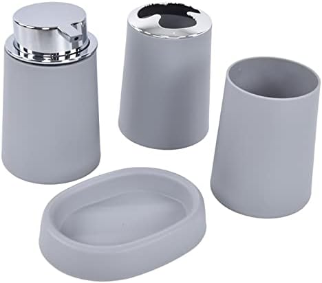 4 Piece Stainless Steel Bathroom Accessories Set - Modern and Durable