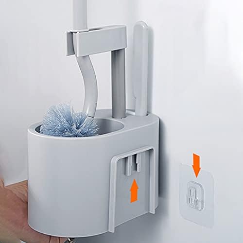 RUVOO Toilet Brush with No-Slip Handle and Holder