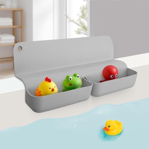 Bathtub Splash Guard with 70 Suction Cups - Gray