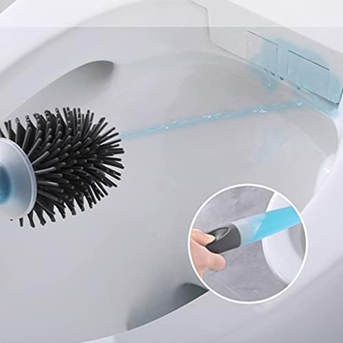 Toilet Brush with Wall Mount Holder Soft Bristles 360 Cleaning Tool