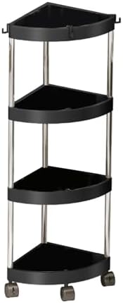 Yabound 4 Tier Shower Organizer Corner with Wheels