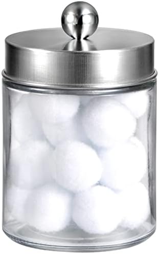Amolliar Apothecary Jars Vanity Organizer - Brushed Nickel