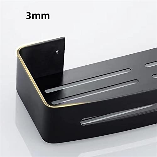 Shower Shelf Rack 1 Layer Black Metal Wall Mounted Storage