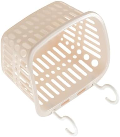 Plastic Shower Caddy with Hanging Hooks and Drainage Holes