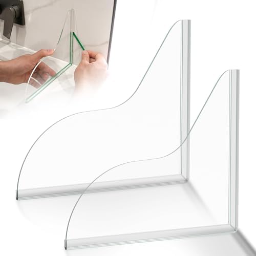 2 Pack Acrylic Shower Splash Guards - 826 Dx728 H