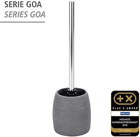 Wenko Polyresin Toilet Brush Set Grey