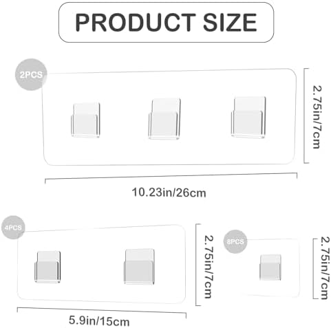 ChrisW 14 Pcs Waterproof Wall Hooks Adhesive