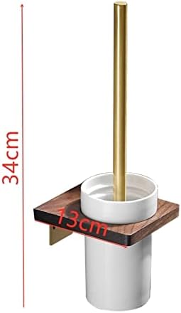 INPETS Toilet Brush Holder with Ceramic Cup and Aluminum Pole