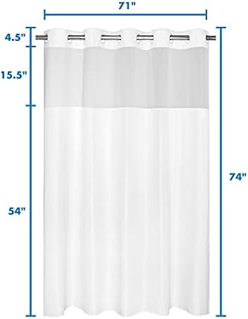 Modern Hotel Grade Shower Curtain Set with Snap In Liner