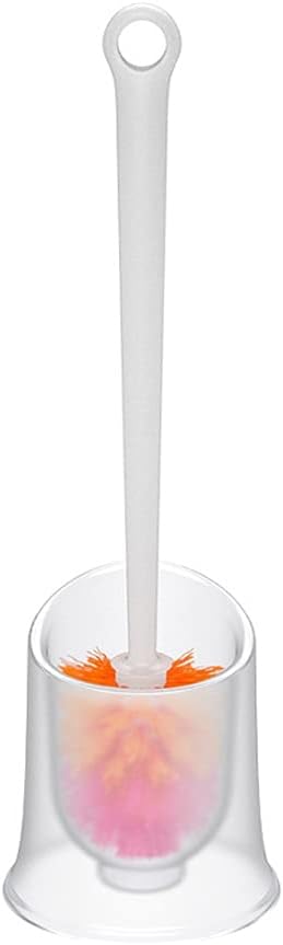 TOMYEUS Toilet Brush with Holder Set Long Handle 360 Cleaning Tool