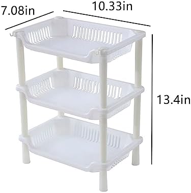 3 Tier Shower Caddy Organizer Shelf in White