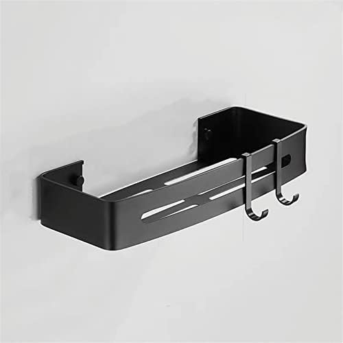 Shower Shelf Rack 1 Layer Black Metal Wall Mounted Storage