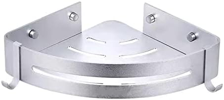 Silver Aluminum Triangle Shower Caddy with Hook