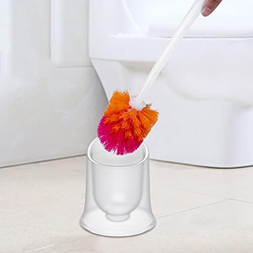 TOMYEUS Toilet Brush with Holder Set Long Handle 360 Cleaning Tool