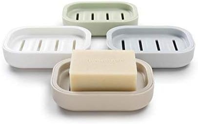 UVIVIU Plastic Soap Dish Khaki Drain Holder