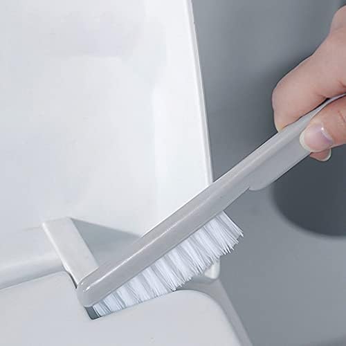 RUVOO Toilet Brush with No-Slip Handle and Holder
