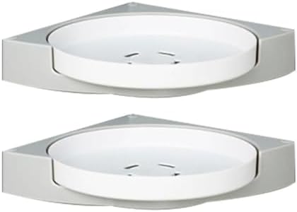 Plastic Shower Caddy 2pcs Grey Corner Storage Shelf