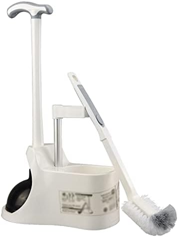 Toilet Brush and Plunger Set with Non-Slip Holder