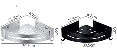 Silver Aluminum Triangle Shower Caddy with Hook