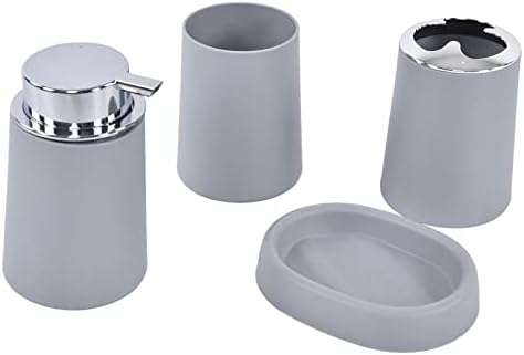 4 Piece Stainless Steel Bathroom Accessories Set - Modern and Durable