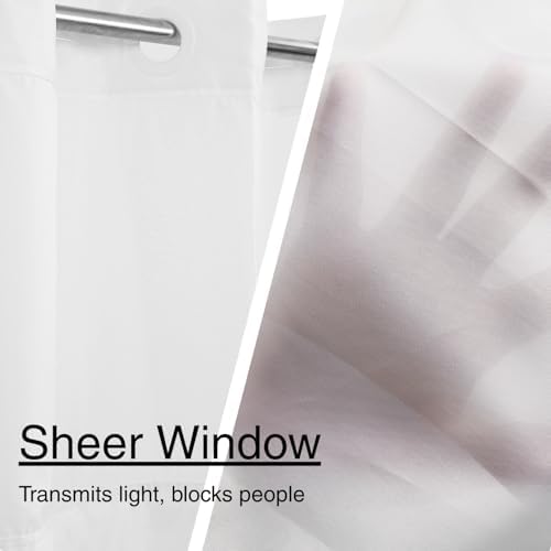 GKLEASG No Hook Shower Curtain Set