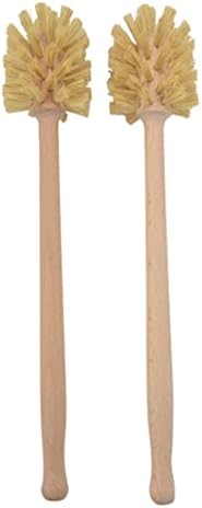 Beechwood Toilet Brush 2PCS 14x3in Non Slip Reusable