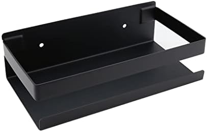 Shower Caddy Black 20cm Wall Mount Organizer