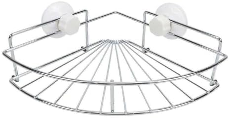 FINANCIALLY LIT Shower Corner Organizer Suction Cup Rack