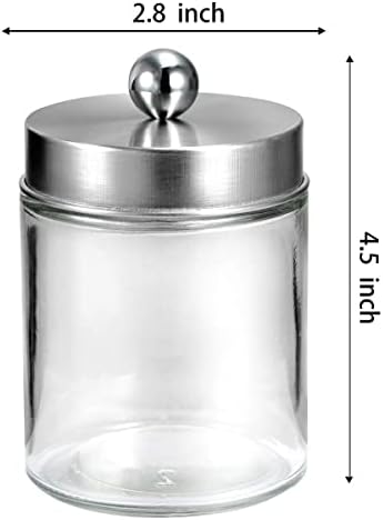 Amolliar Apothecary Jars Vanity Organizer - Brushed Nickel