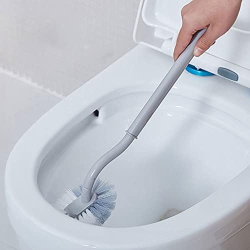 RUVOO Toilet Brush with No-Slip Handle and Holder