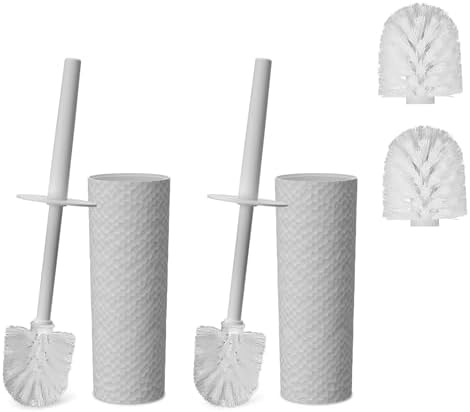 Topsky 2 Pack Toilet Brush Holder Set Gray