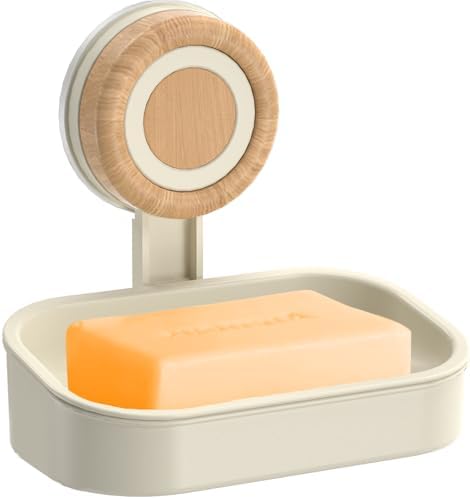 Cinola Double Layer Suction Cup Soap Dish for Shower Wall Mount