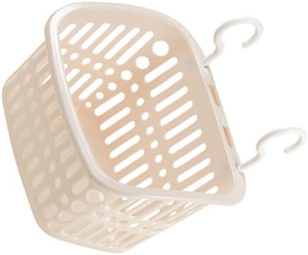 Plastic Shower Caddy with Hanging Hooks and Drainage Holes