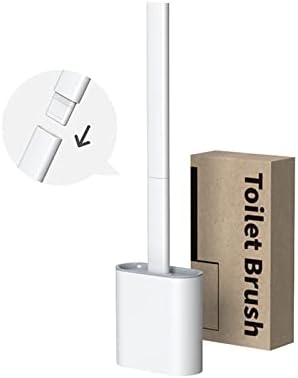 Creative Detachable Wall-Mounted Toilet Brush with TPR Head White