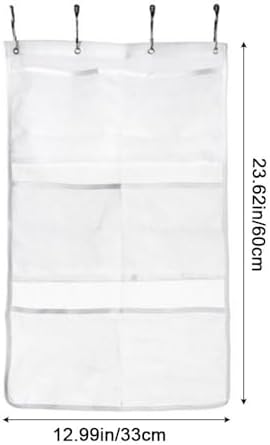 1PCS Durable Clear Mesh Shower Caddy with 6 Pockets