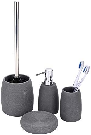 Wenko Polyresin Toilet Brush Set Grey