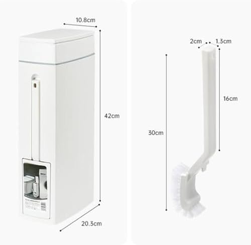 DimyFew Bathroom Bin with Toilet Brush Holder Set