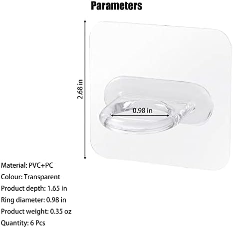 Shaoduoli 6pcs Adhesive Shampoo Holder Transparent Shower Gel Rack No Drilling Bathroom Stand