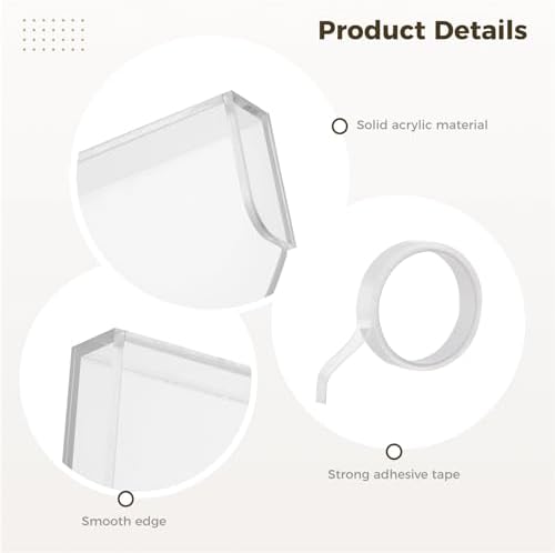 Lnrueg 2PCS Clear Shower Splash Guards with Adhesive Tape