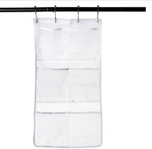 1PCS Durable Clear Mesh Shower Caddy with 6 Pockets