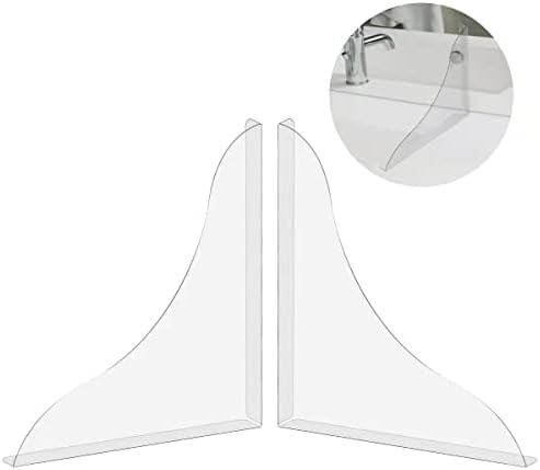 2 Pack Bathtub Splash Guard with 3M Viscose Clear EVA Plastic