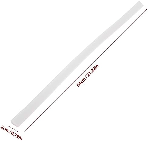 Tofficu Shower Water Stopper 50cm White Bathtub Splash Barrier